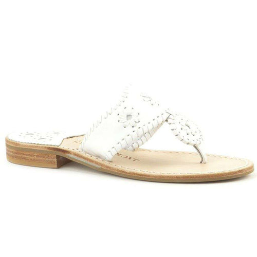Women's Sandals - Palm Beach Navajo Sandal In White By Jack Rogers