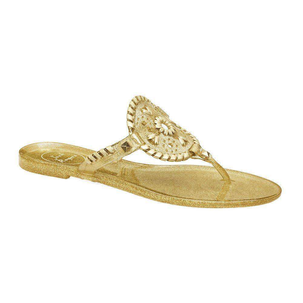Jack Rogers Sparkle Georgica Jelly Sandal in Gold – Country Club Prep