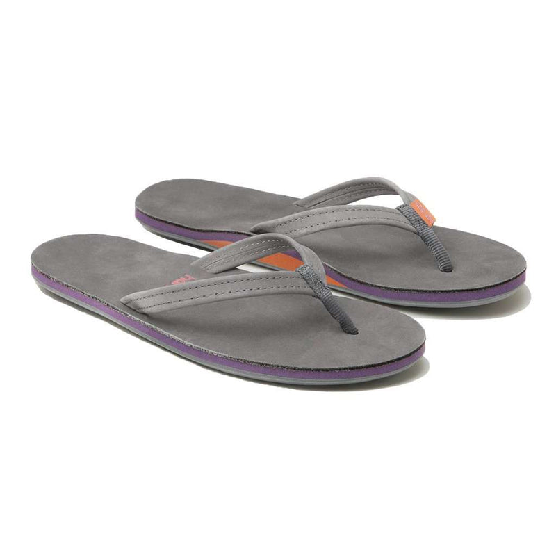 womens purple flip flops