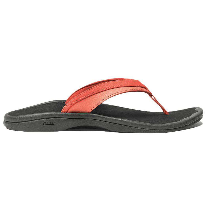 Olukai Women's 'Ohana Sandal in Coral & Black – Country Club Prep