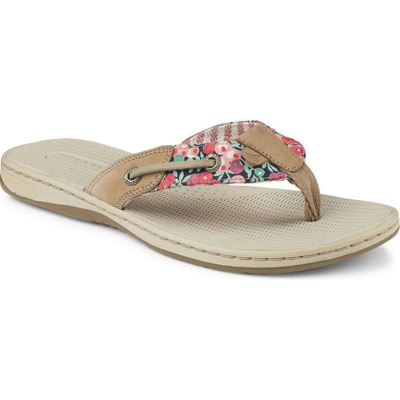 Sperry Women's Seafish Liberty Print Sandal in Linen & Washed Red ...