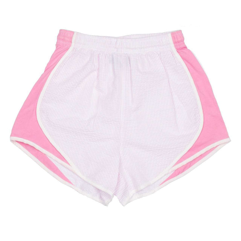 Lauren James Shorties Shorts In Pink Seersucker