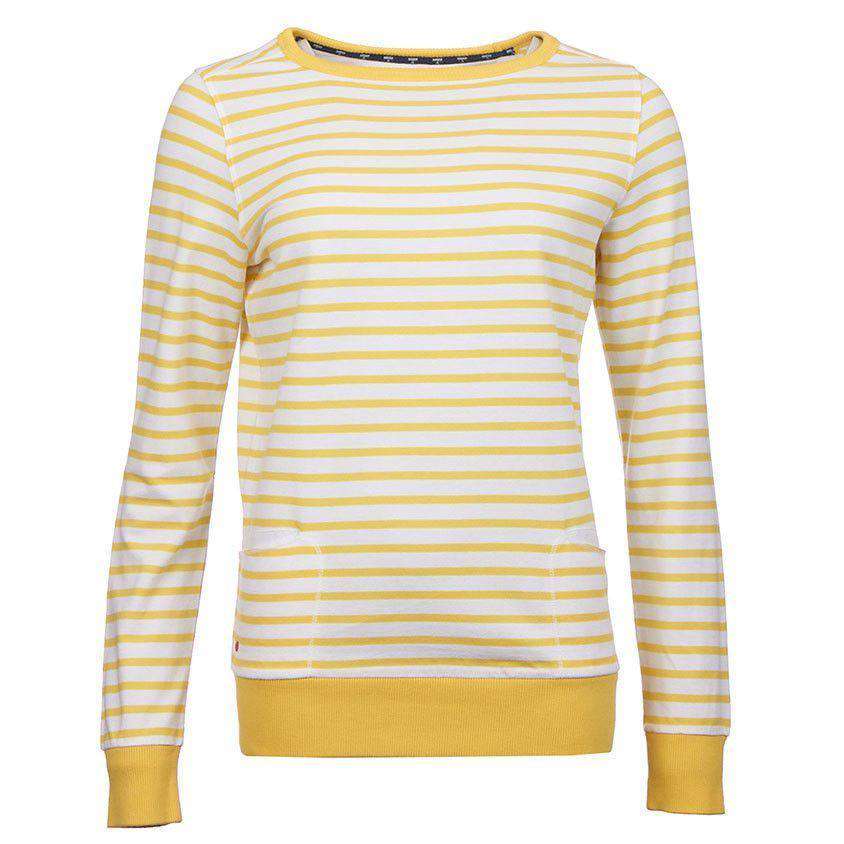 Barbour Berkley Sweatshirt in Yellow – Country Club Prep
