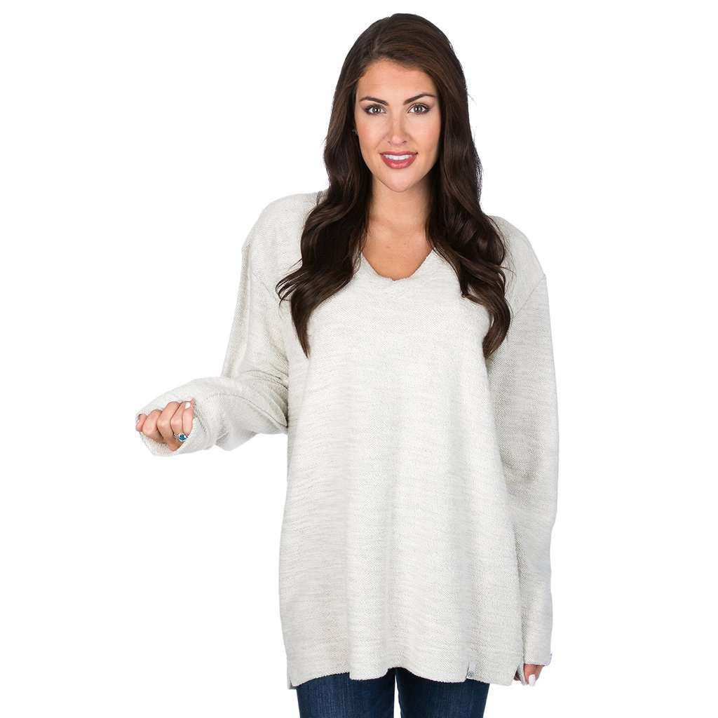 lauren james shaggy v neck sweatshirt