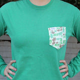 the Frat Collection Alpha Epsilon Phi Long Sleeve Tee Shirt in Grass ...