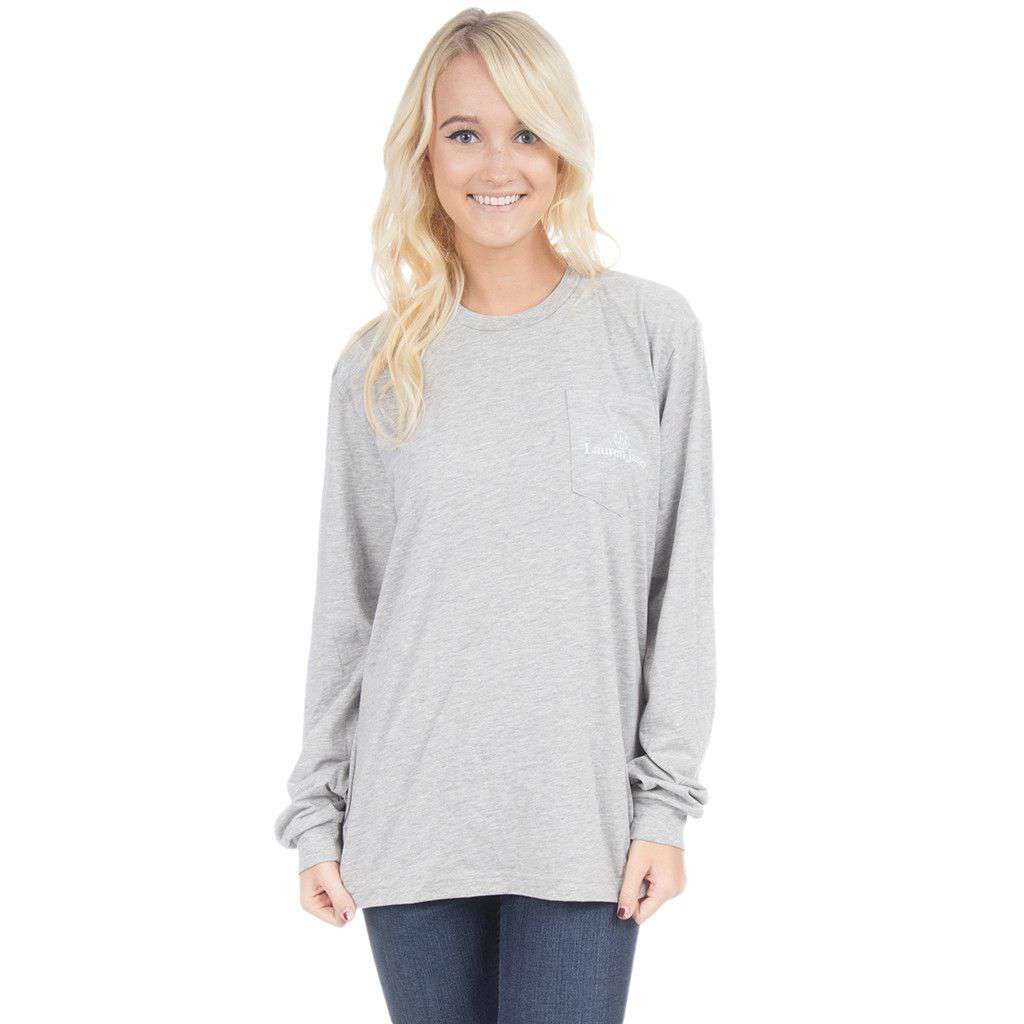 Lauren James Clemson University Helmet Long Sleeve Tee in Heather Grey ...