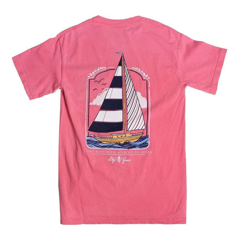 Sailing Pocket Tee in Crunchberry by Lily Grace – Country Club Prep
