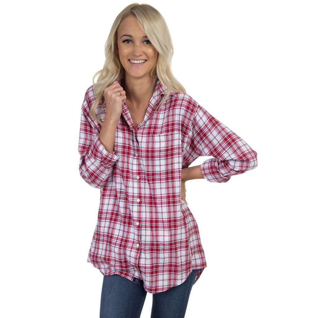 NFL Women's Long Sleeve Flannel Boyfriend Shirt 