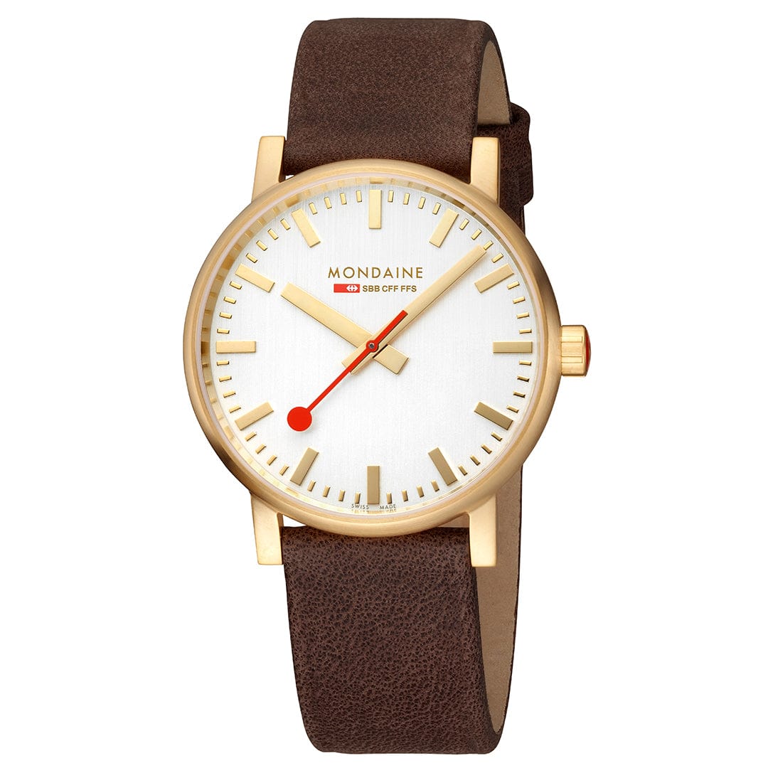 mondaine swiss railway watch leather strap