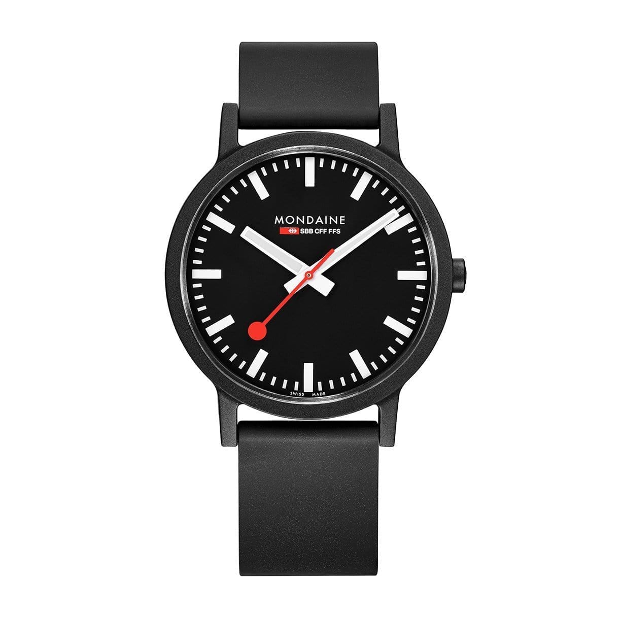 stop2go black watch | Mondaine Watches