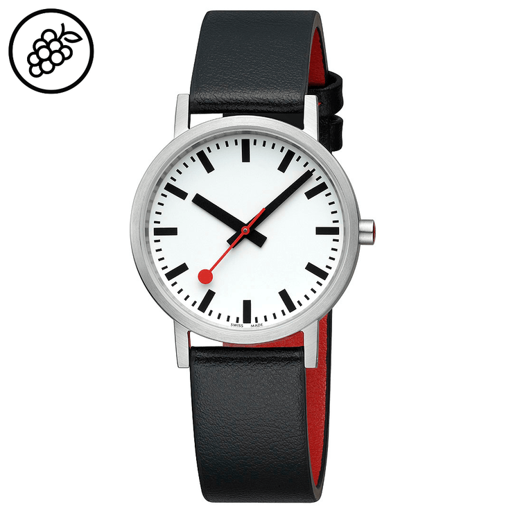 mondaine swiss railway watch leather strap