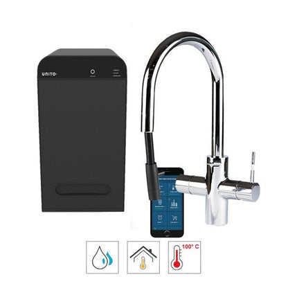 Unito Lava kokend water kraan 3-in-1 Cosmos Rond Pullout 8 Liter