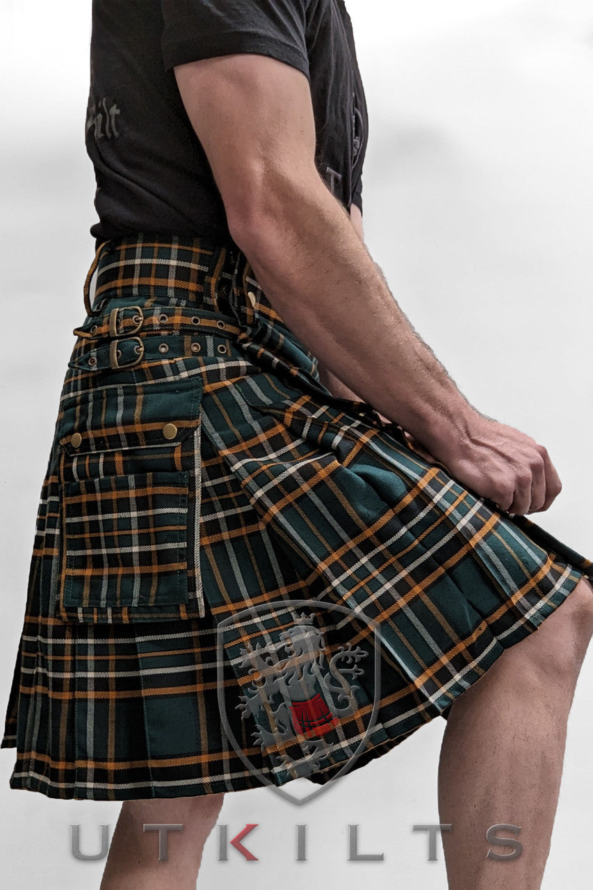 W-R1-4 Mens Traditional Scottish Highland Tartan Utility Kilt