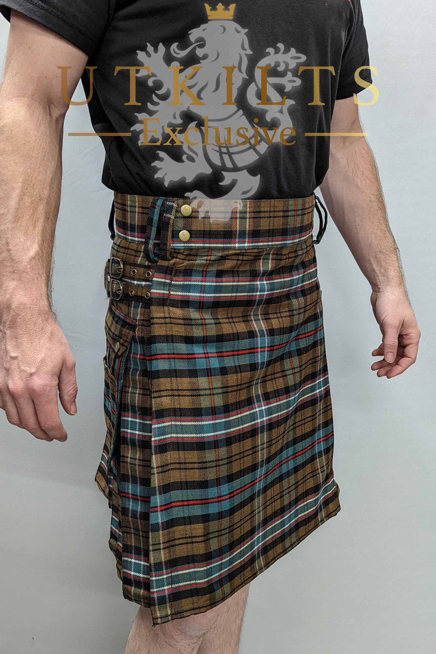 Scottish Cumming Modern Tartan Crest Joggers Full Plaid - 1stscotland