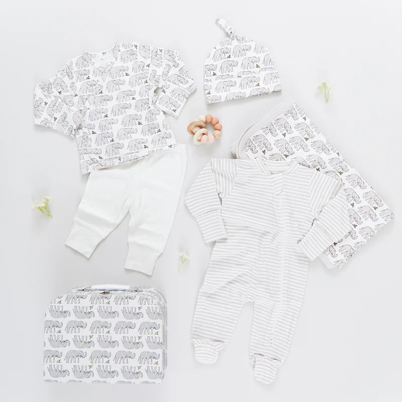 Nesting Baby Take Home Set - Elephant Print