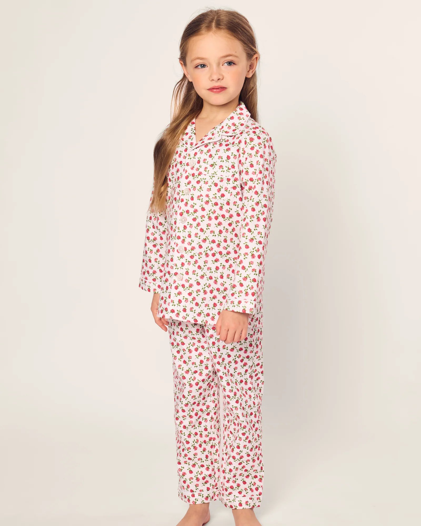 Pink Petite Petals Twill PJs