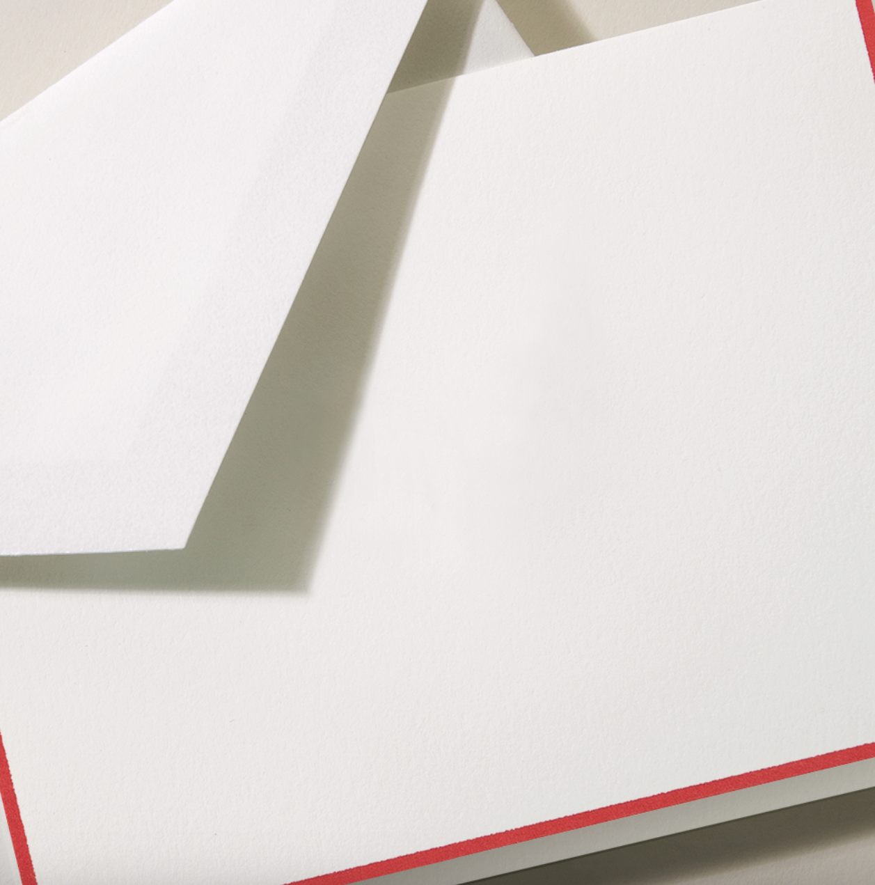 Red Bordered Pearl White Note