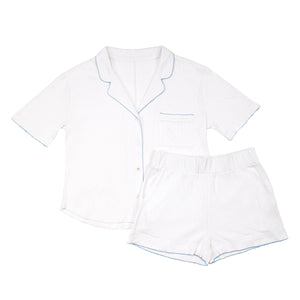 Liza Cotton Short Pajamas - Blue - Salutations Home