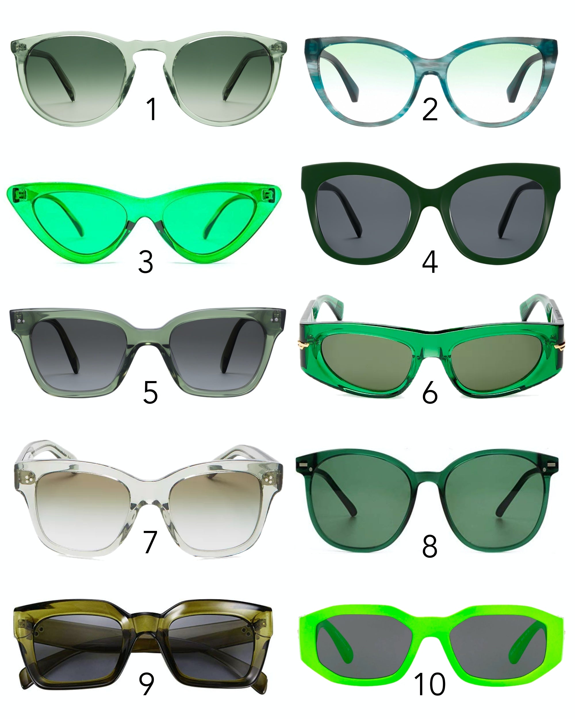 Shades of Green Product Board