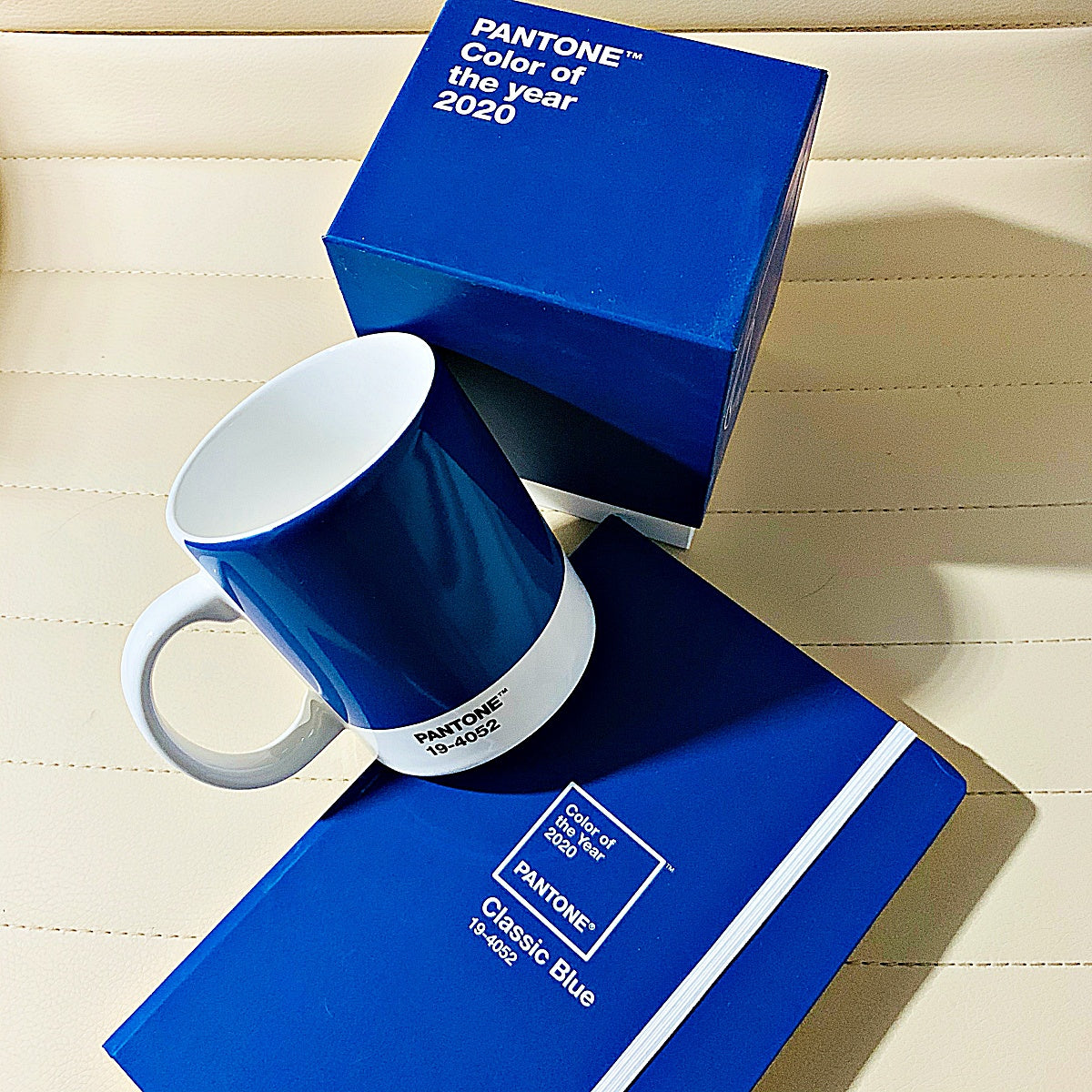 Pantone Color of the Year 2020 - Classic Blue - Cup and Notebook