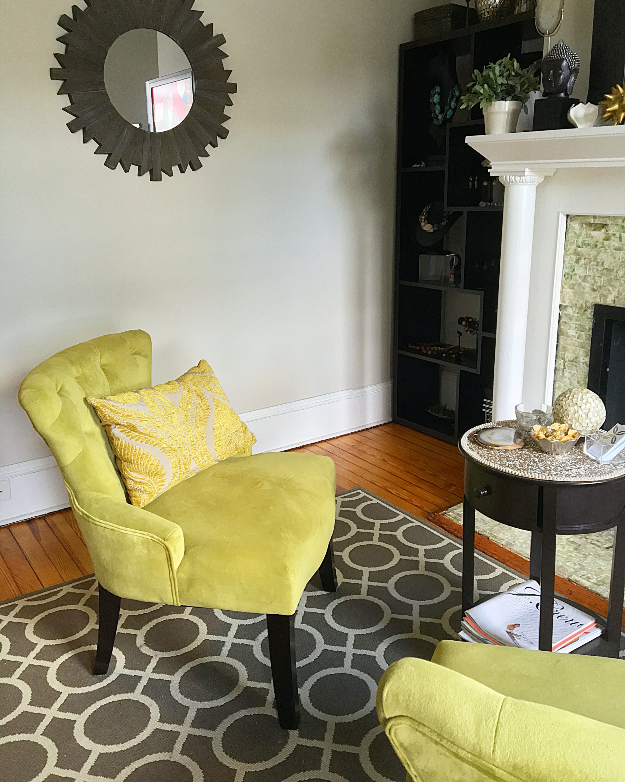 Chartreuse Chair in the JulRe Designs Studio | South Orange, NJ