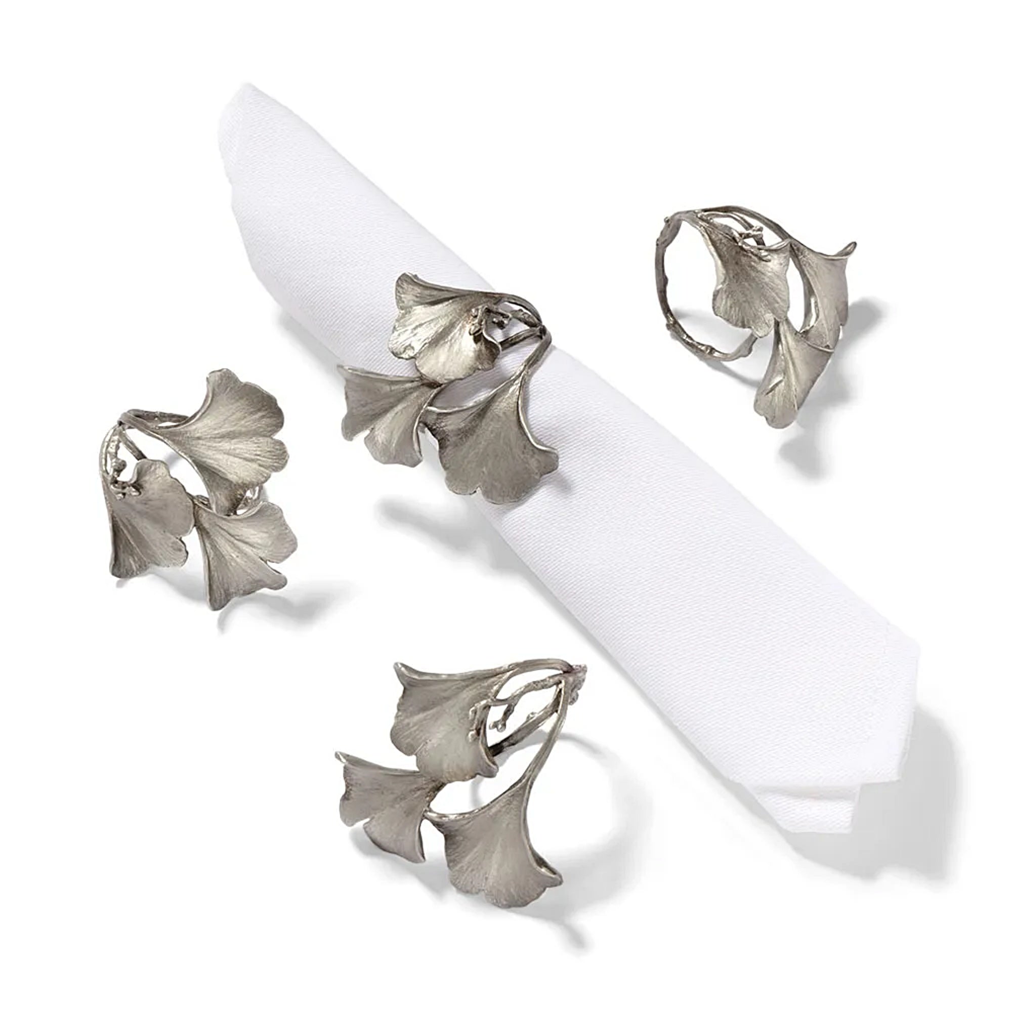 THE MET STORE Gingko Napkin Ring Set