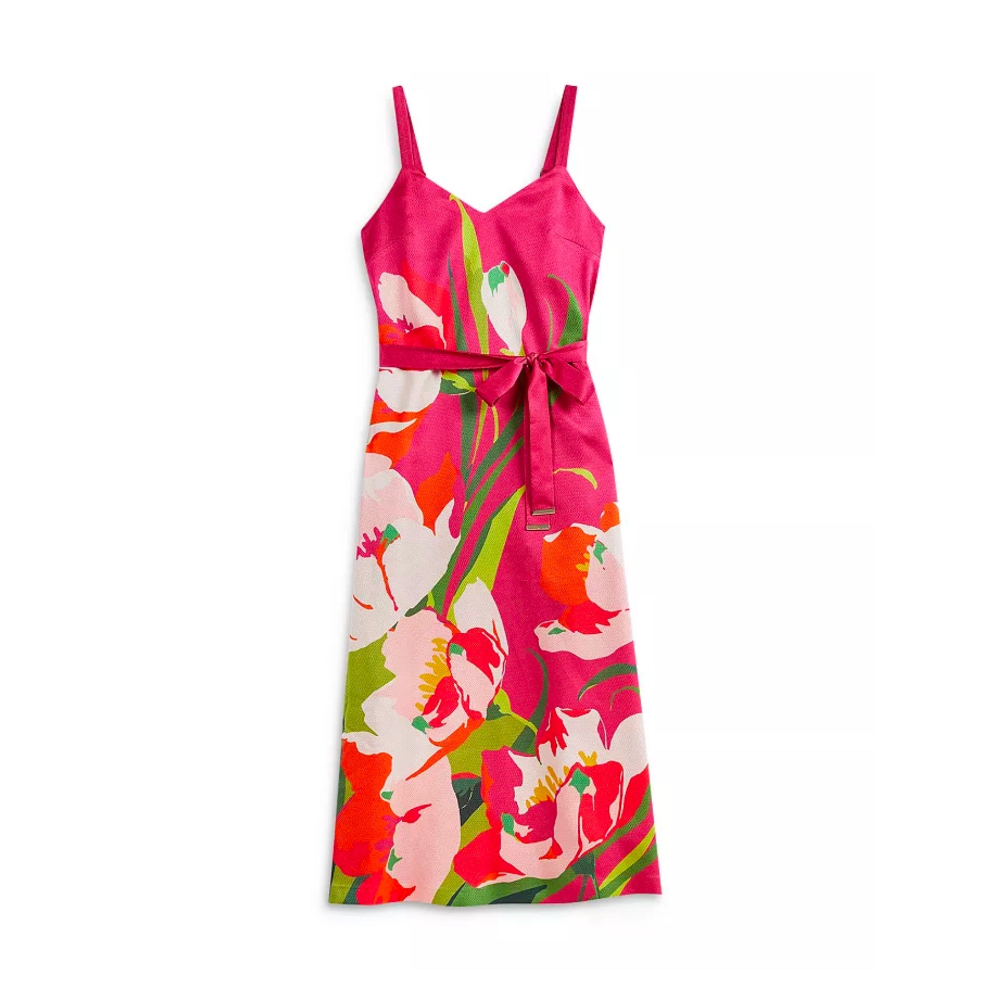 TED BAKER Printed Midi Slip Dress