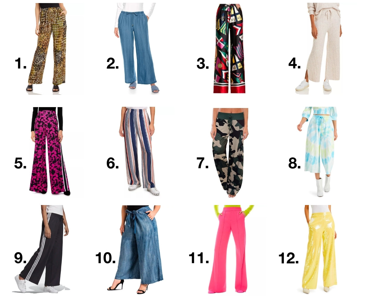 Wide Leg Pants Product Board | The Color Lab Blog