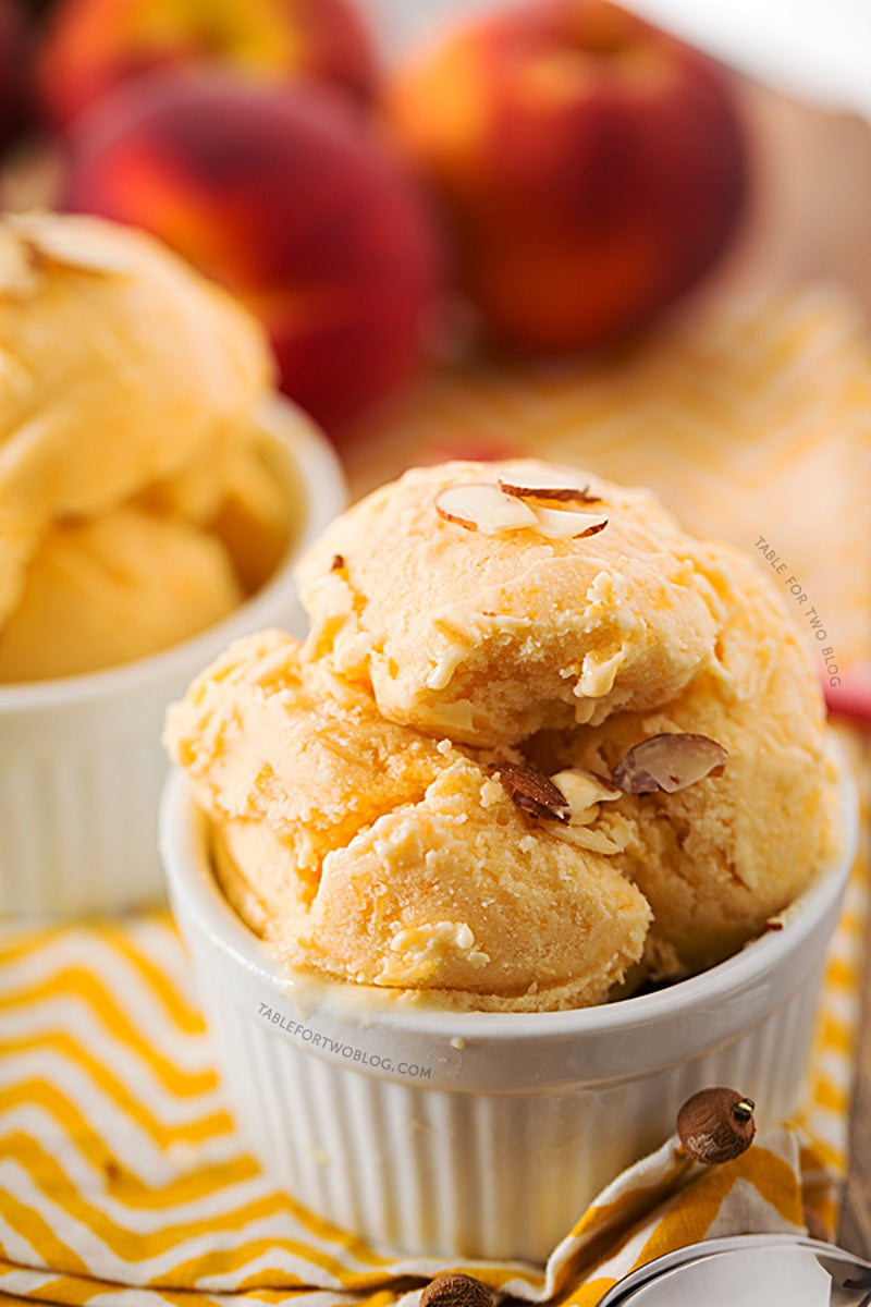 Peach and Almond Ice Cream