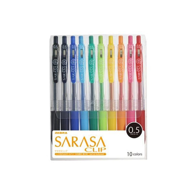 Zebra Sarasa Gel Pen, Decoshine Pack of 9 Metallic Colors