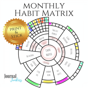 Monthly Habit & Chore Matrix Tracker | PDF Download & Printable