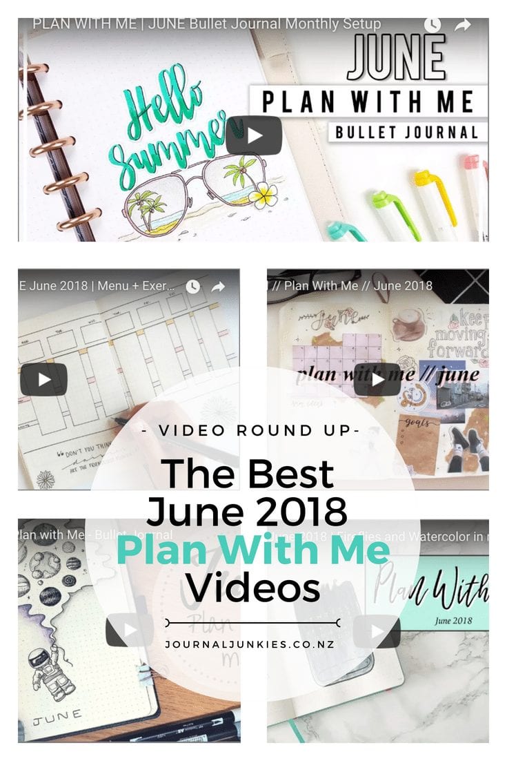 Best Bullet Journal Bujo Plan With Me Videos June 2018 tutorials Pin