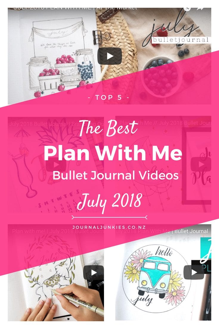 Best Plan With Me bullet journal set up Videos july 2018 Pin