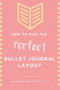 How to pick the perfect bullet journal layout