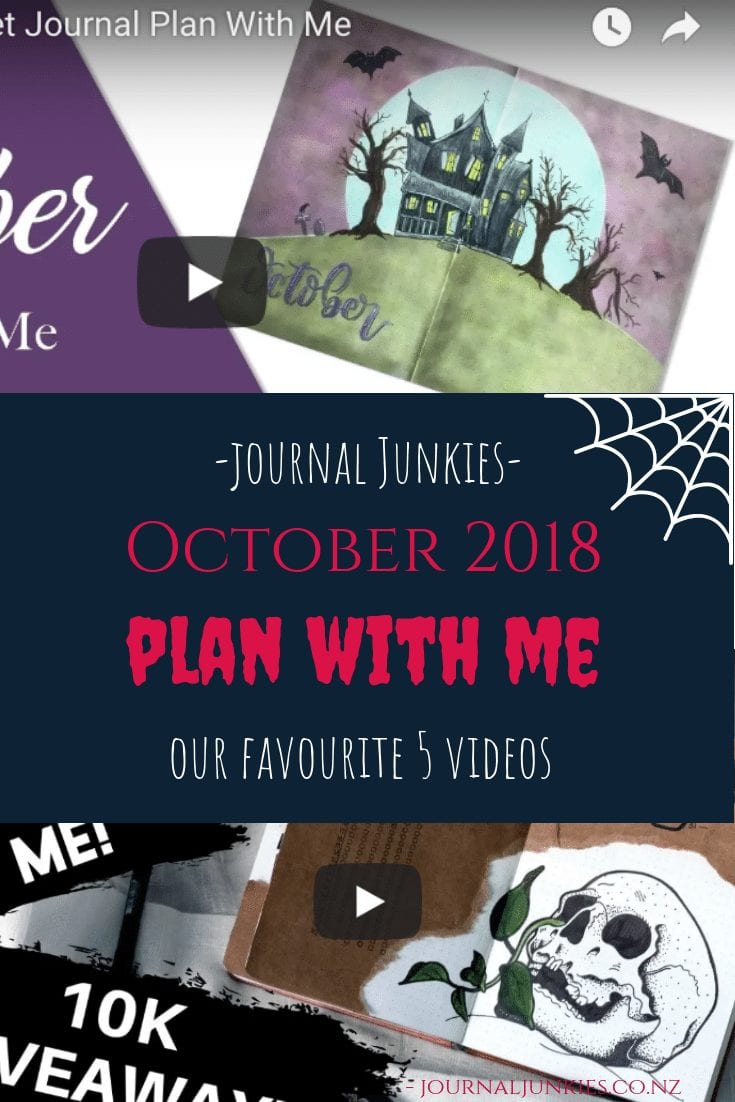 October 2018 plan with me youtube videos pin