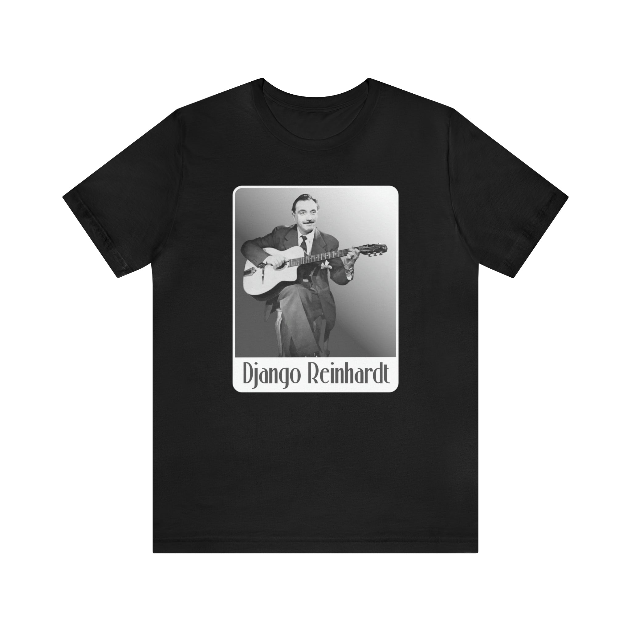 Django Reinhardt In A Petite Bouche Gypsy Jazz Guitar T Shirt