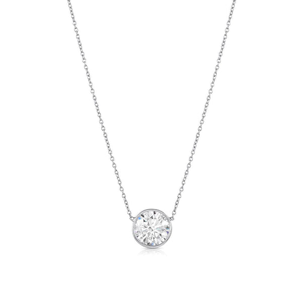 18K White Gold Diamond Eternity Riviere Necklace | M. Pope & Co.