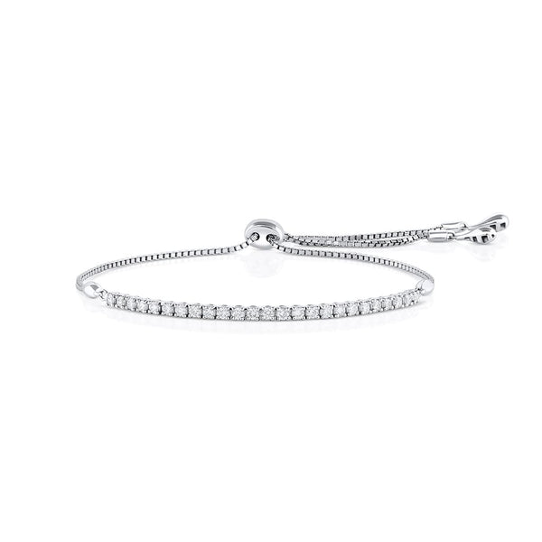 Bronx Pave Chain Link Diamond Tennis Bracelet 4.97 ctw 14K White Gold