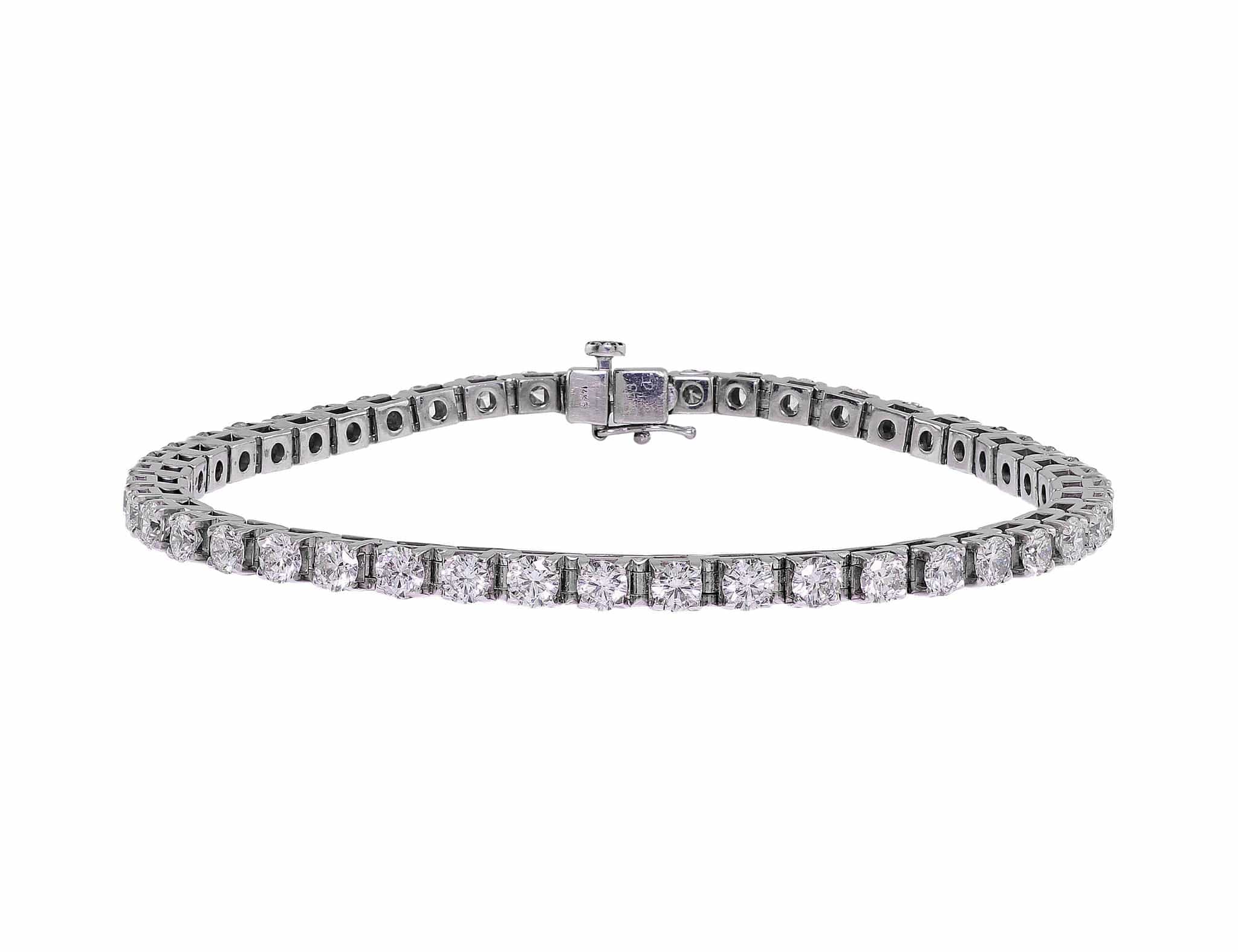 14k White Gold 4ct Diamond Tennis Bracelet – CJ Charles Jewelers
