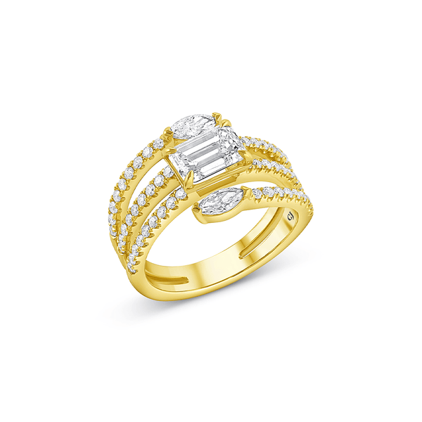 Rivière 18k Yellow Gold Platinum 2ct Fancy Intense Yellow Marquise Dia – CJ  Charles Jewelers