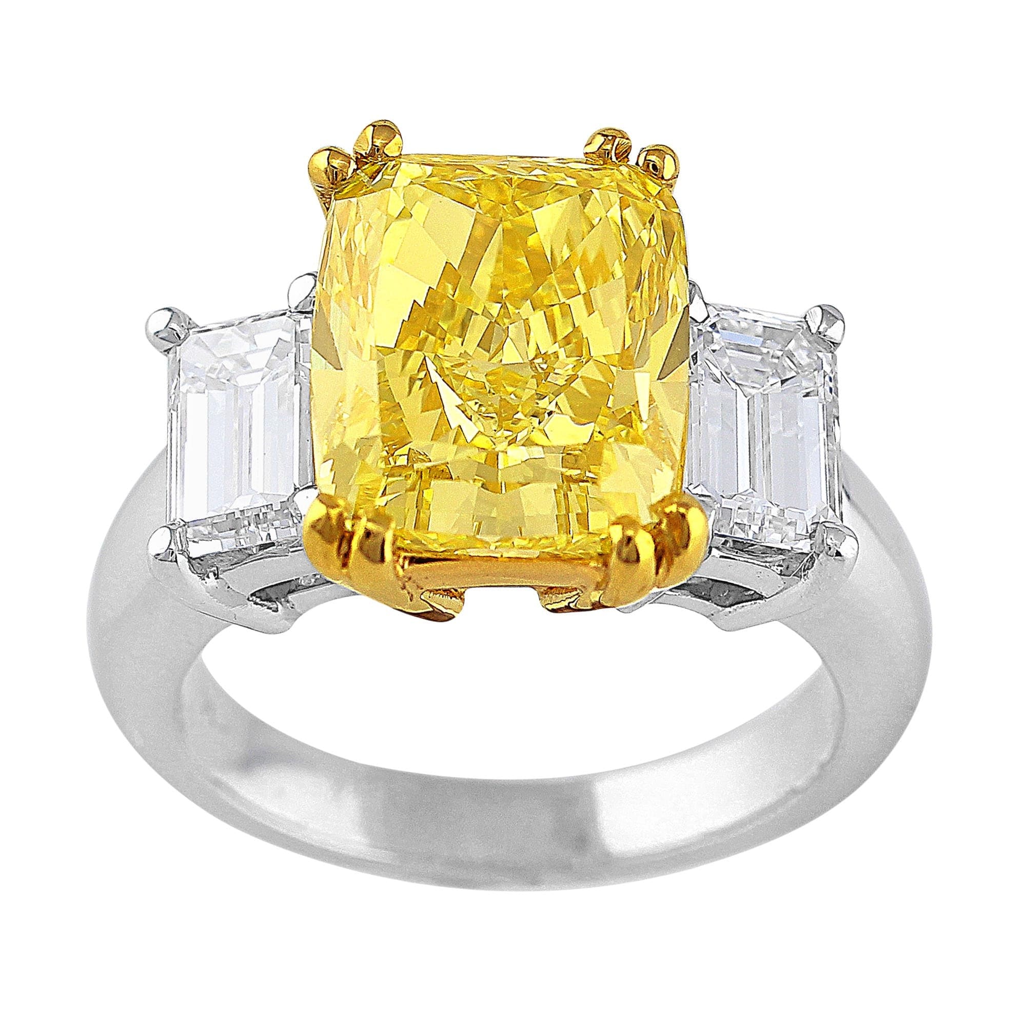 6ct Fancy Intense Yellow Diamond Ring – CJ Charles Jewelers