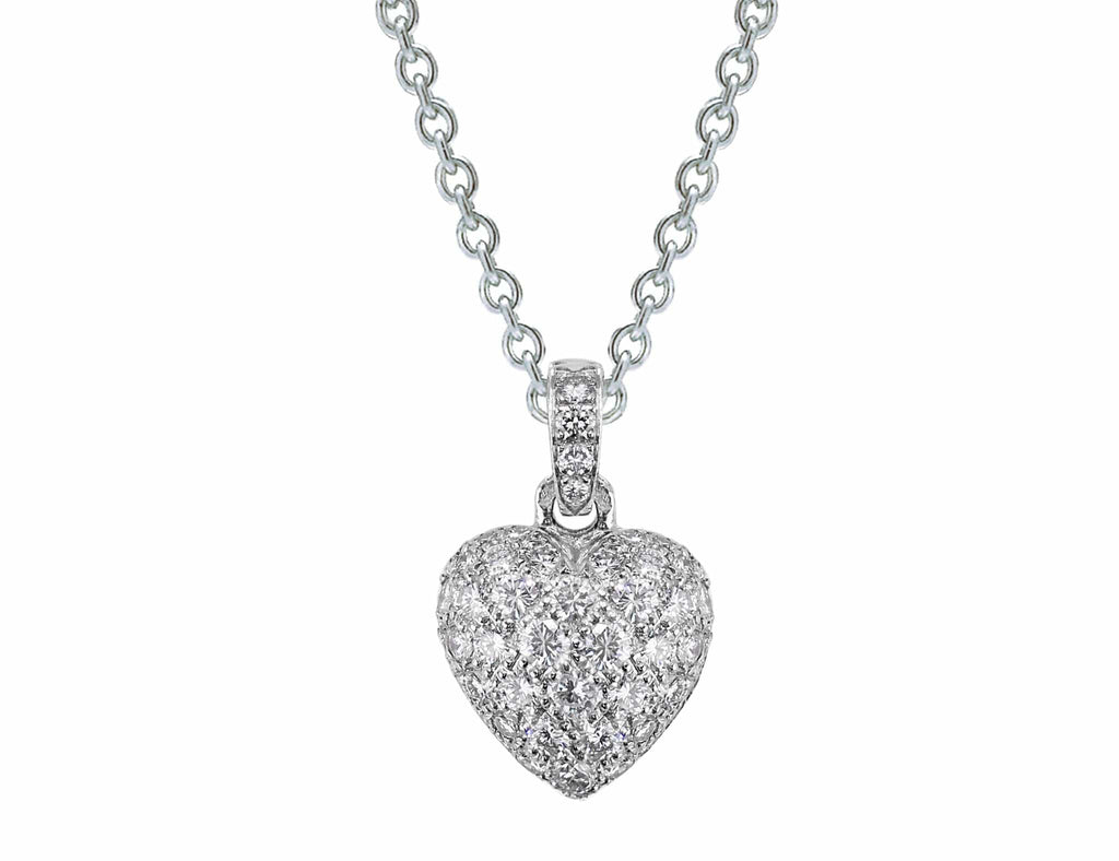 cartier diamond heart pendant