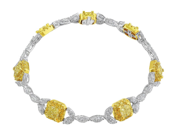 5.34 carat Emerald Cut Fancy Vivid Yellow Diamond Ring – Ronald Abram
