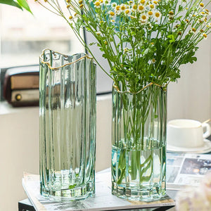 Clear Glass Vase for Home Decor by Vaxreen: Nordic Style Hydroponic Tabletop Flower Vase - VAXREEN