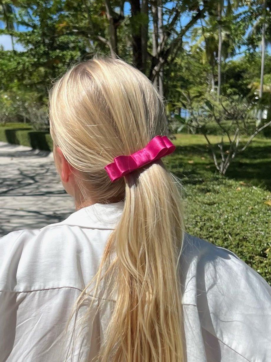 BABY PINK RIBBON BARRETTE – mari-made-int