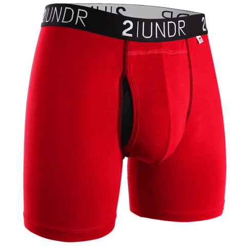 2UNDR Swing Shift 6 Boxer Brief - Black/Red