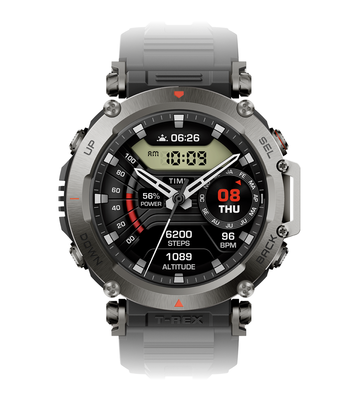 Amazfit T-Rex Ultra Smart Watch for Men, 20-Day Battery Life, 30m  Freediving, Dual-Band GPS & Offline Map Support, Mud-Resistant 100m  Water-Resistant