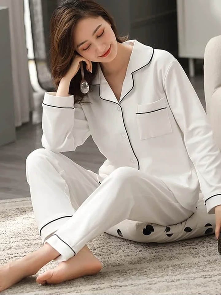 White Silk Pajama Set – nighty4u