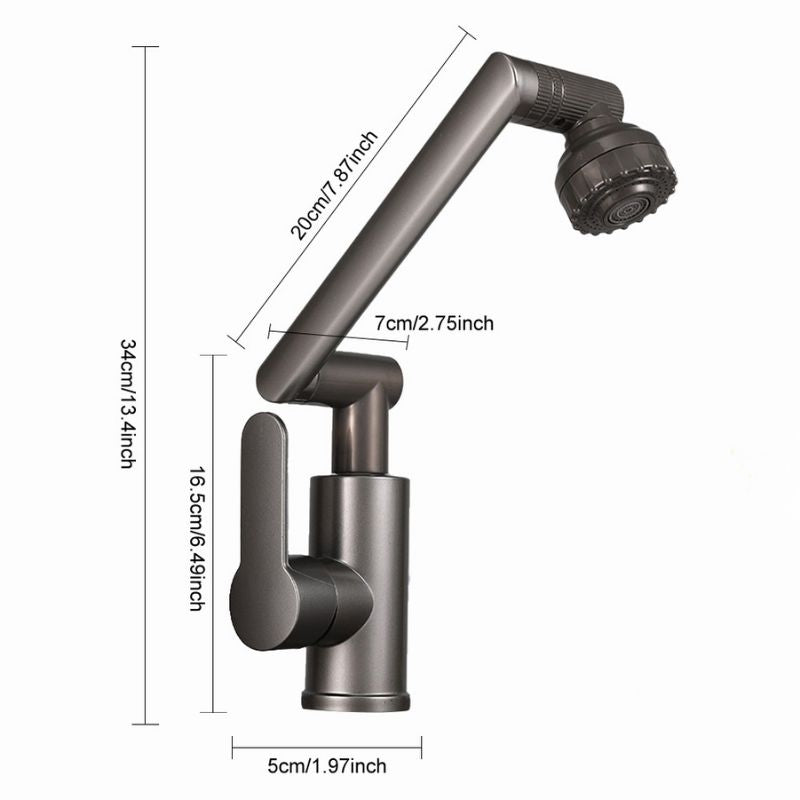 rotary faucet size dimensions
