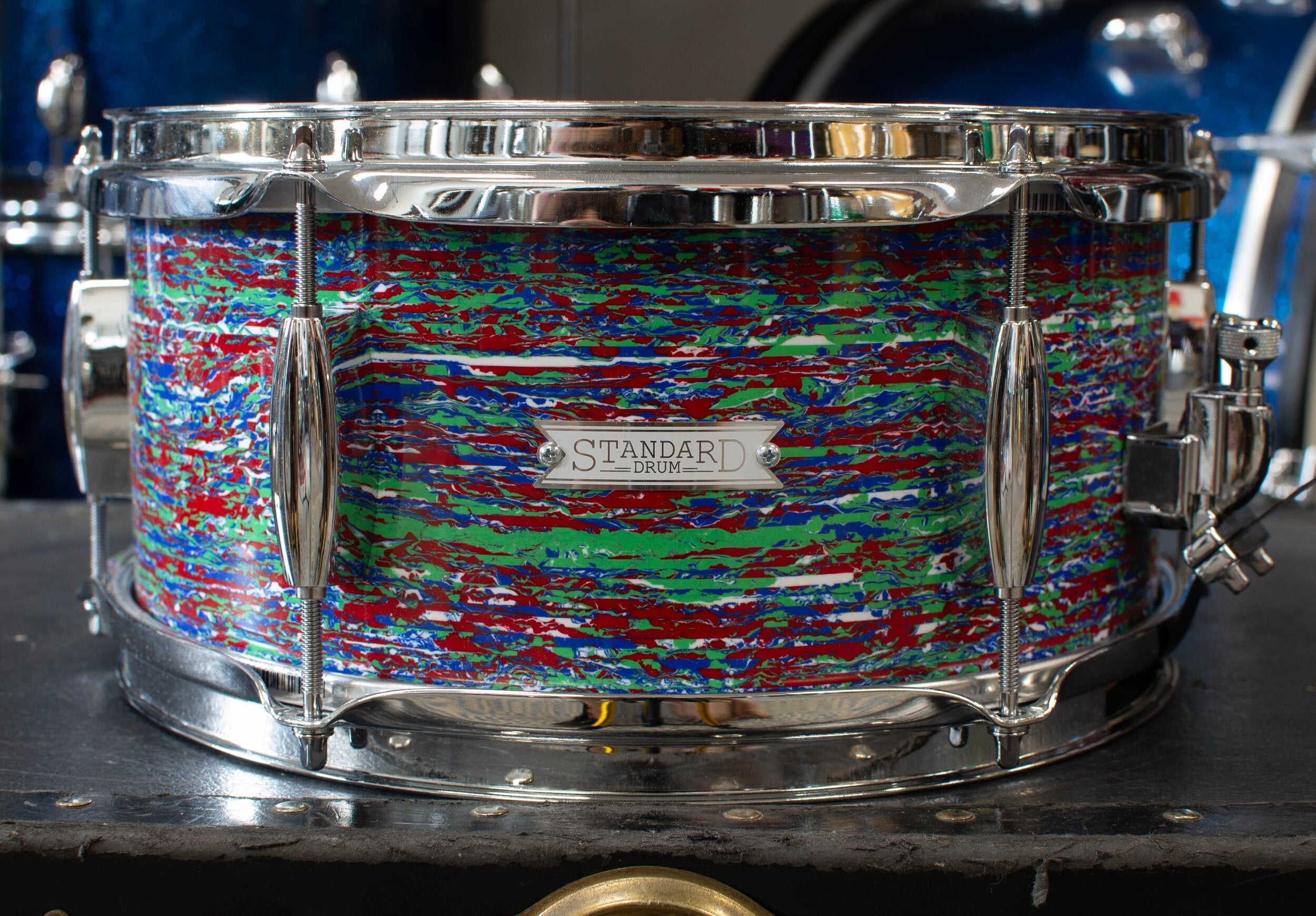 1960s Leedy 5x14 Sparkling Blue Pearl Student Snare Drum